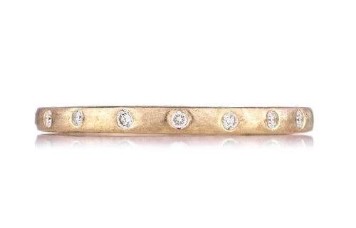 "Dunes" White Diamond Wedding Band