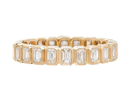 Asymmetric Diamond Encrusted Band in 14K Yellow Gold