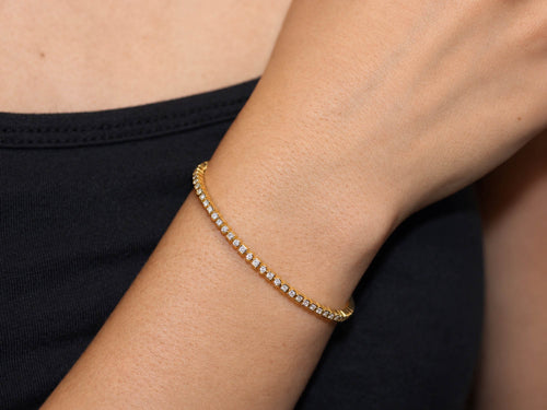 White Diamond Bangle Bracelet