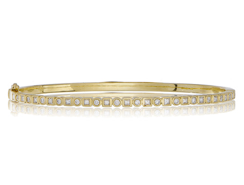 White Diamond Bangle Bracelet