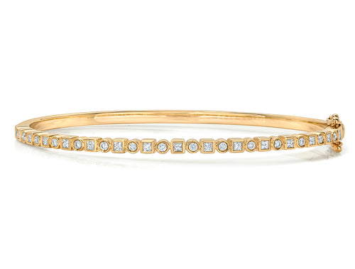 White Diamond Bangle Bracelet