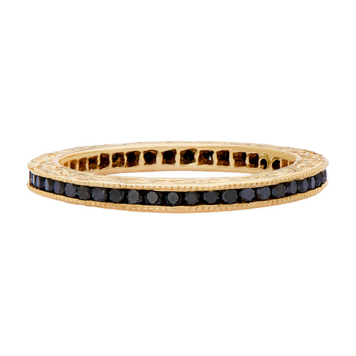Black Diamond Channel Eternity Wedding Band