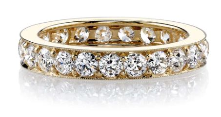 Vintage-Inspired French Cut Diamond "Julia" Wedding Band
