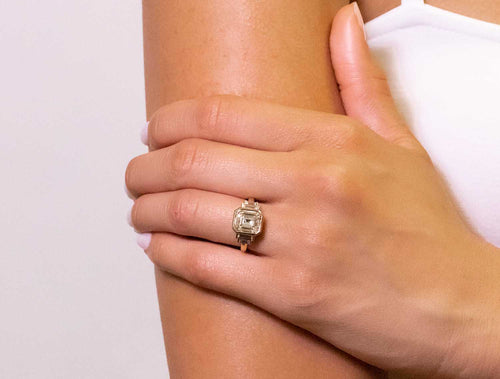 Emerald Diamond 5-Stone Caroline Engagement Ring