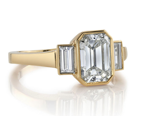 Art Deco-Inspired Diamond Engagement Ring