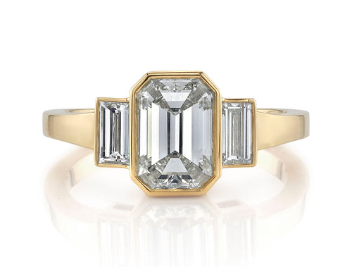 Art Deco-Inspired Diamond Engagement Ring