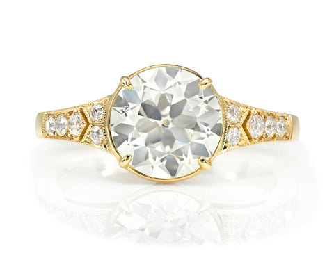 Cushion Sapphire and Diamond Ring