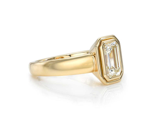 Emerald Cut Diamond Solitaire "Aria" Engagement Ring