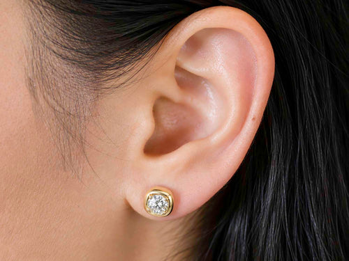 Vintage Diamond "Cori" Stud Earrings