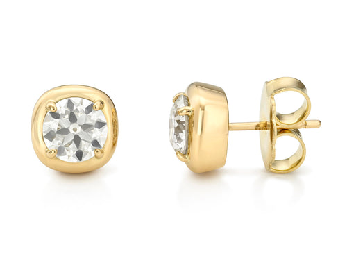 Vintage Diamond "Cori" Stud Earrings