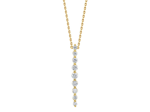 Graduated Brilliant Diamond Pendant Necklace
