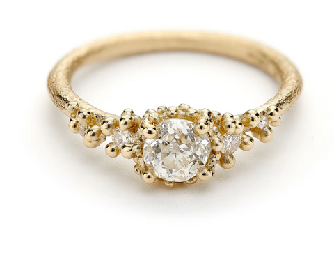 Vintage-Inspired Red Diamond Engagement Ring