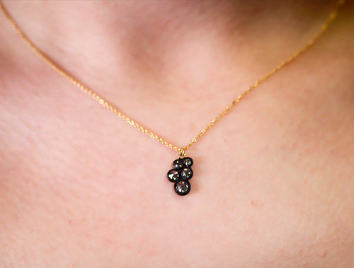 Inverted Diamond Drop Pendant Necklace