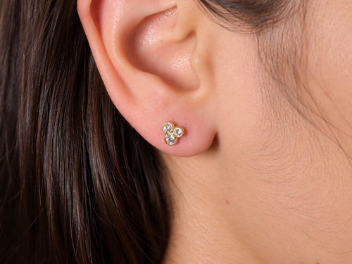 Inverted (Upside Down) Diamond Stud Earrings