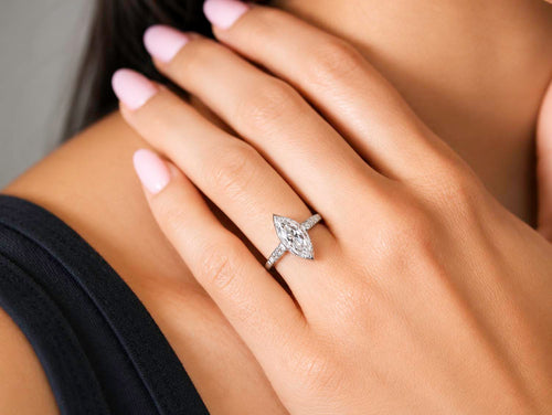 Antique Marquise Engagement Diamond Ring (circa 1920's)