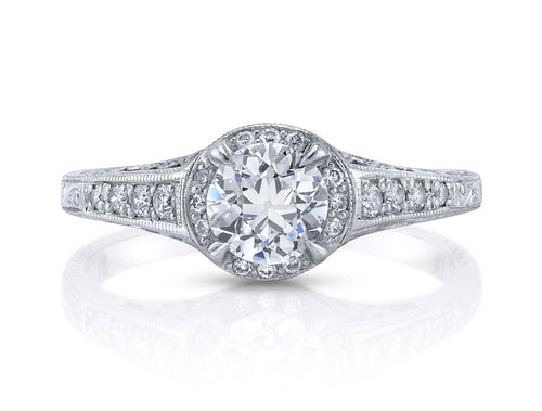 Art Deco Diamond Engagement Ring in Platinum