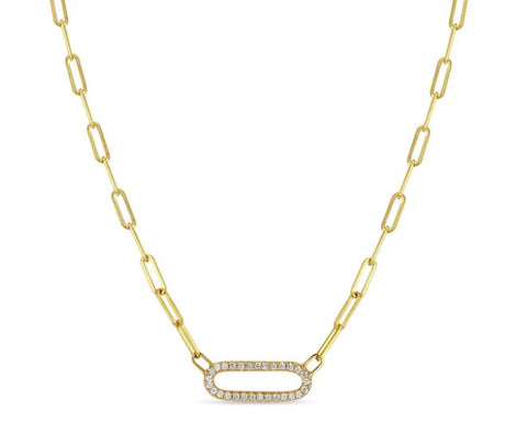 Petite Diamond Trio Pendant Necklace in 14K Yellow Gold