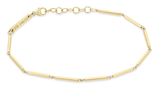 Square Bar Link Bracelet in 14K Yellow Gold