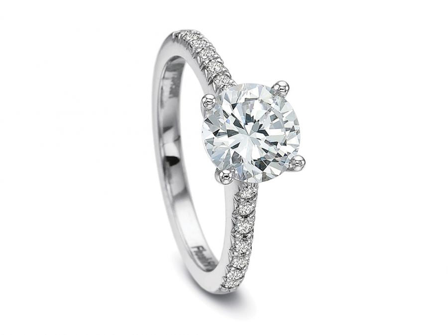 White Gold, Platinum and Diamond Solitaire Engagement Ring in Washington DC