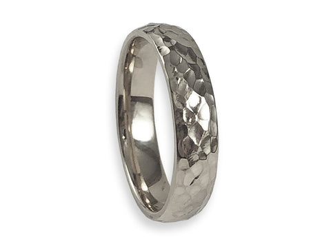 Platinum and Oxidized Sterling Silver Channel Men's Wedding Band –  www.
