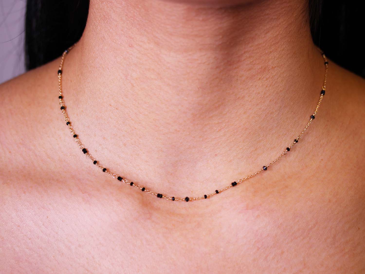 Oneida Beaded Necklace BLACK DIAMOND – Caroline Hill