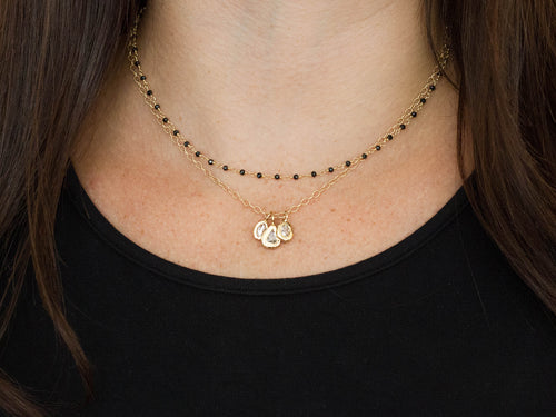 Dana Kellin 14K Yellow Gold and Black Spinel Necklace