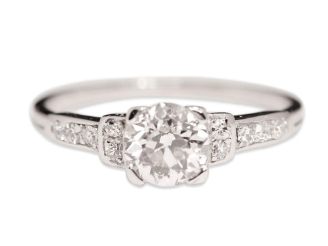 Emerald Cut Diamond and Sapphire "Pippa" Engagement Ring