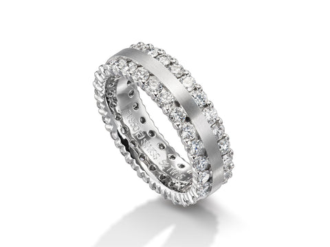 Round Brilliant Diamond Three-Stone Engagement Ring