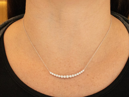 Simple White Gold and Diamond Necklace at the Best Jewelry Store in Washington DC