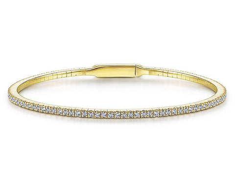Paperclip Chain Bracelet with Pavé Diamond Center Link