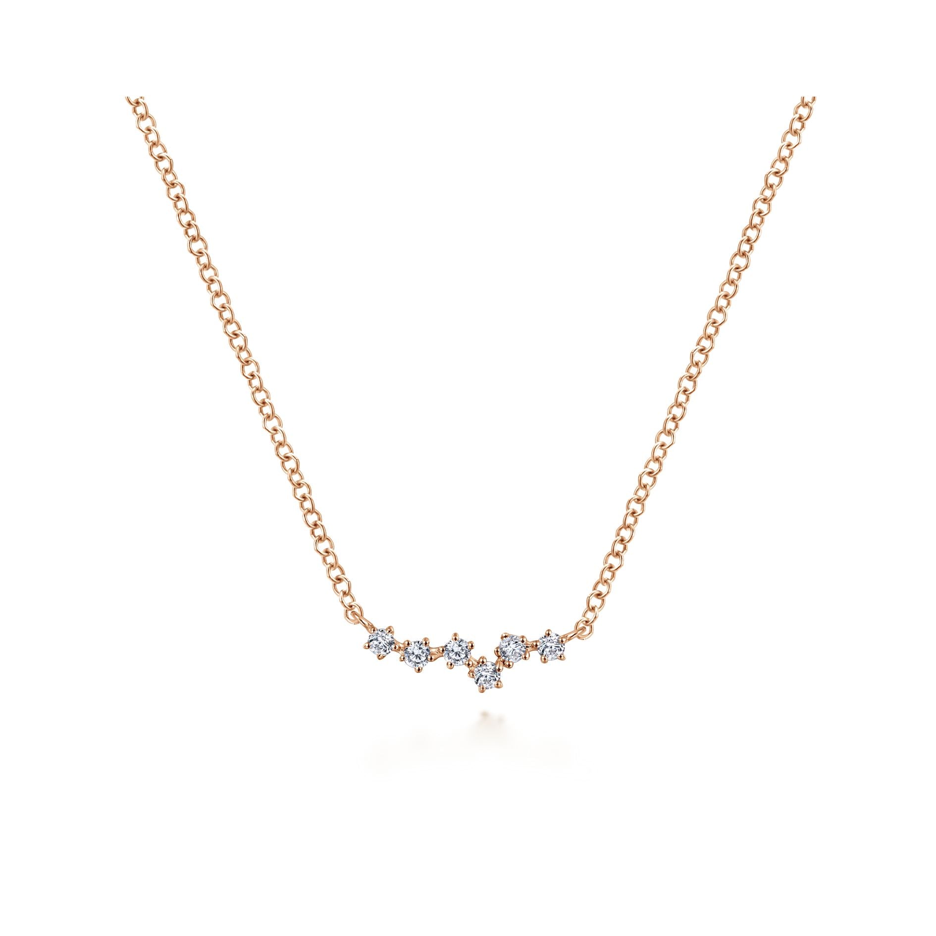 Diamond Constellation Necklace in Rose Gold