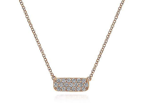 Pavé Rustic Gray Diamond Long Necklace
