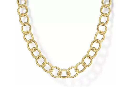 14K Yellow Gold Chain Link Necklace
