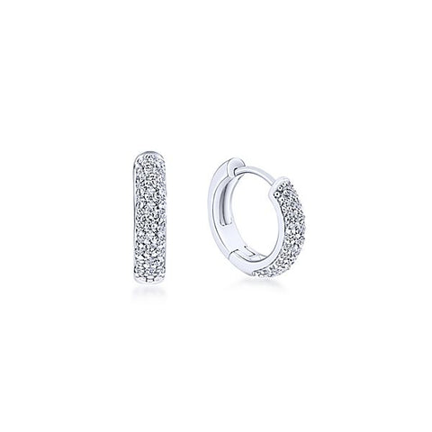 Three-Stepped Baguette Diamond Tiny Stud Earrings