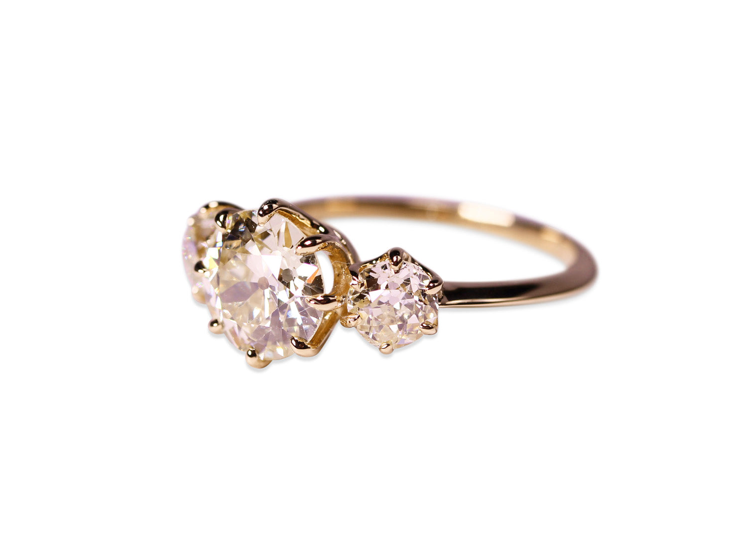 3 diamond engagement rings vintage Clearance