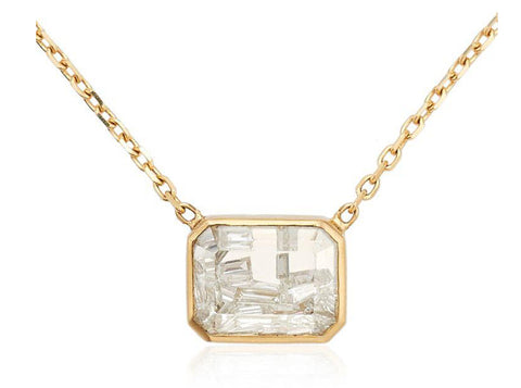 Oval Link Chain Necklace with Pavé Diamond Toggle Clasp