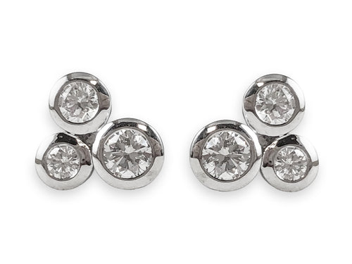 White Gold Bubble Stud Earrings at the Best Jewelry Store in Washington DC