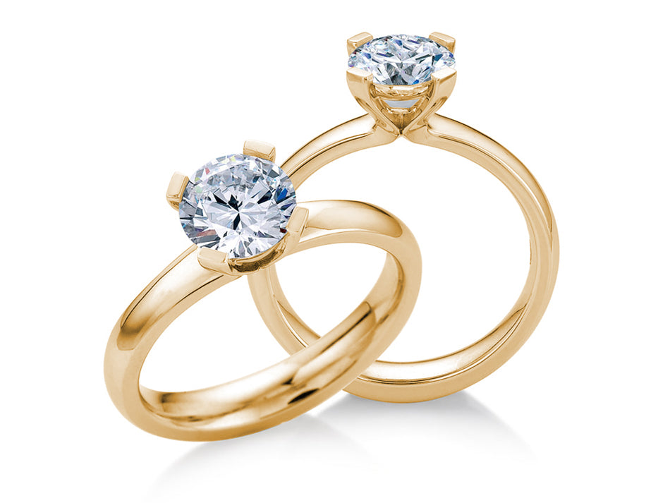 1 carat round Rose Gold and Diamond Engagement Ring in Washington DC
