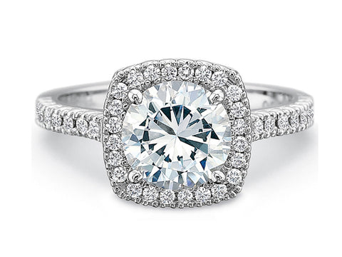 Tension-Set Round Brilliant Diamond "Victory" Solitaire Engagement Ring