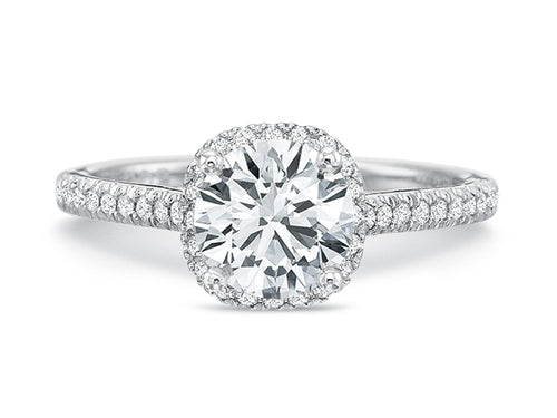 Platinum Halo Diamond Engagement Ring at the Best Jewelry Store in Washington DC