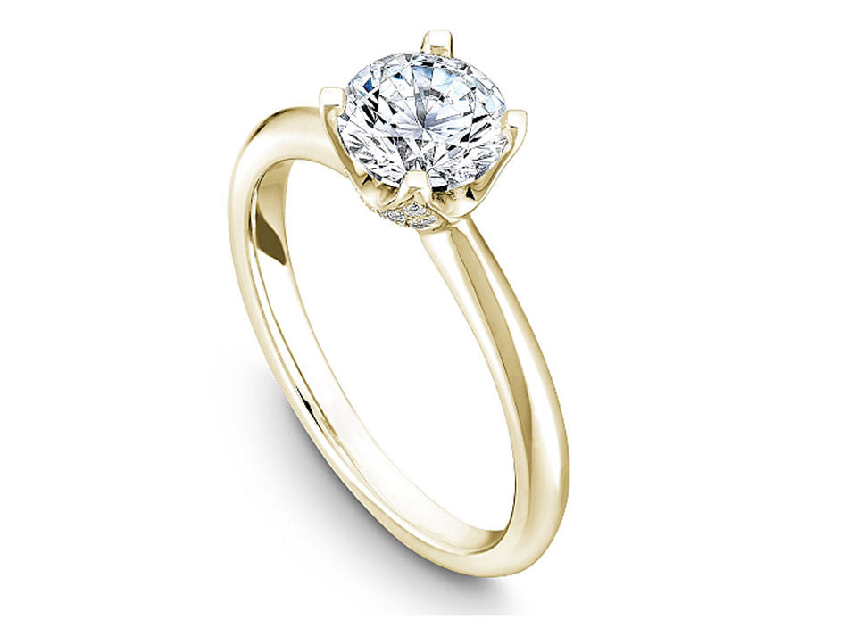 Simple Yellow Gold and Diamond Solitaire Engagement Ring in Washington DC