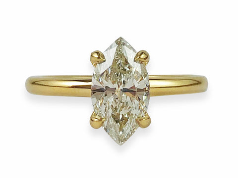 Old European Cut Diamond Solitaire Engagement Ring