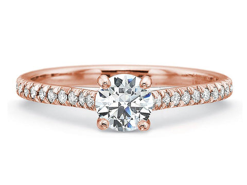 Three-Stone Round Brilliant Diamond Engagement Ring