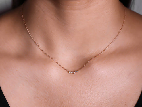 Diamond Constellation Necklace in Rose Gold