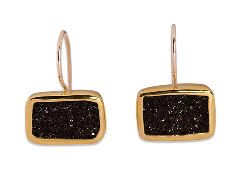 Gold-Framed Champagne Topaz Earrings