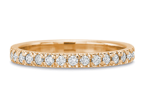 Diamond Wedding Band in 18K Rose Gold