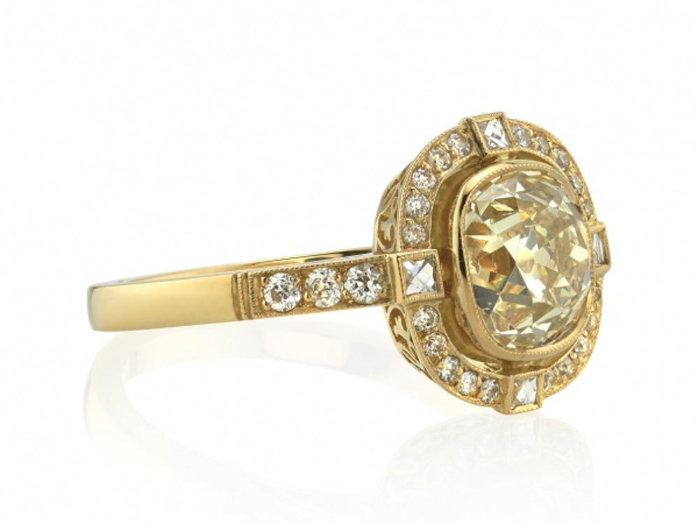 Single Stone 18K Yellow Gold and Diamond "Shanna" Engagement Ring in Washington DC