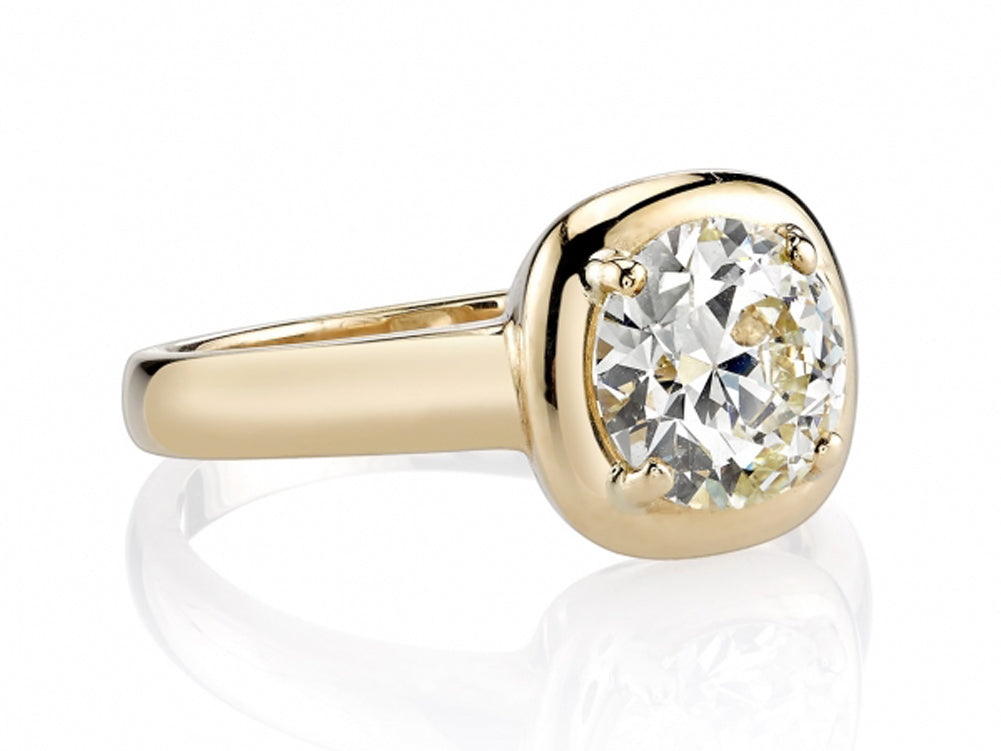 Buy Solitaire Diamond Studded Ring in 14KT Rose Gold Online | ORRA