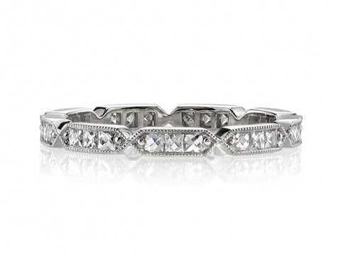 Three-Stone Diamond and Sapphire "Evergreen" Engagement Ring