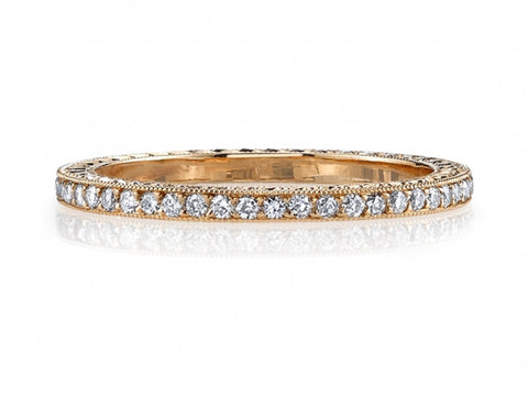 Vintage-Inspired Diamond "Arielle" Engagement Ring in Yellow Gold